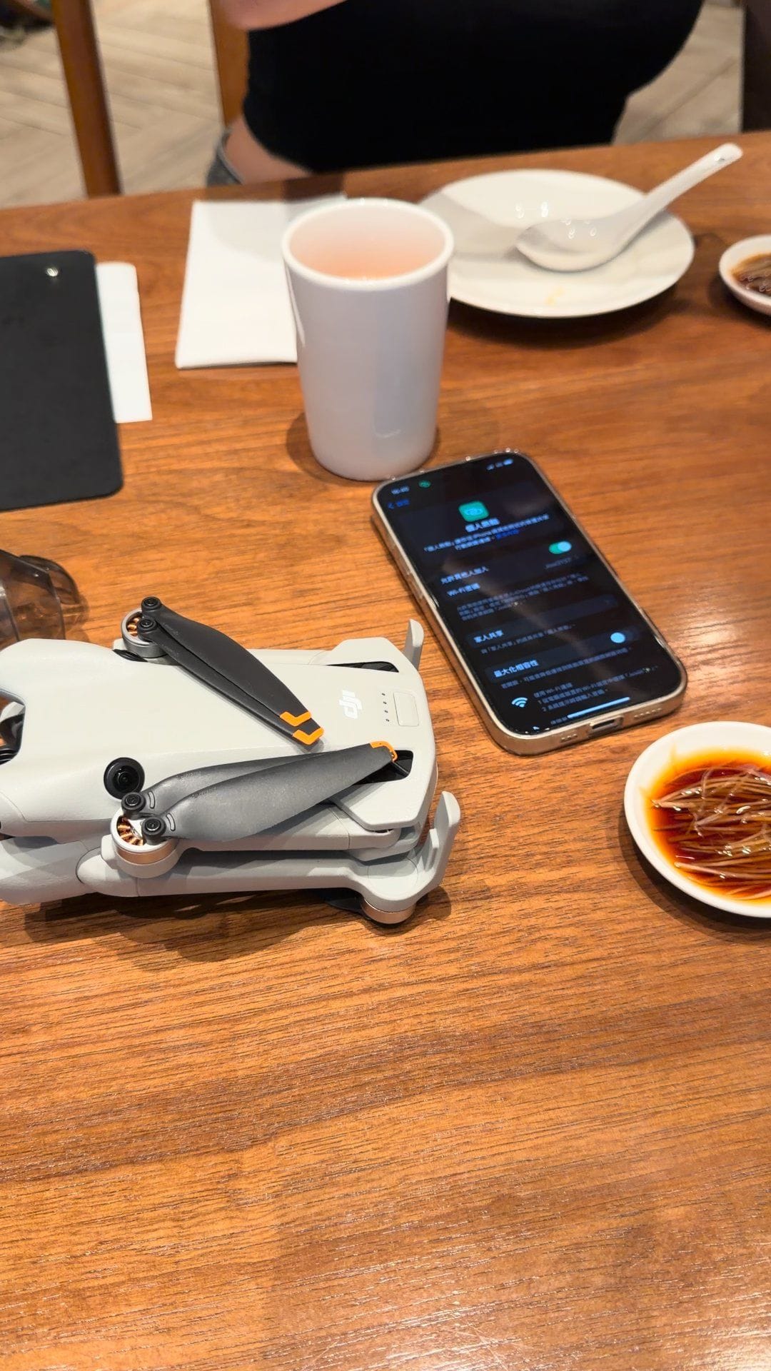 The new DJI controller, bought in Taipei, next to the drone