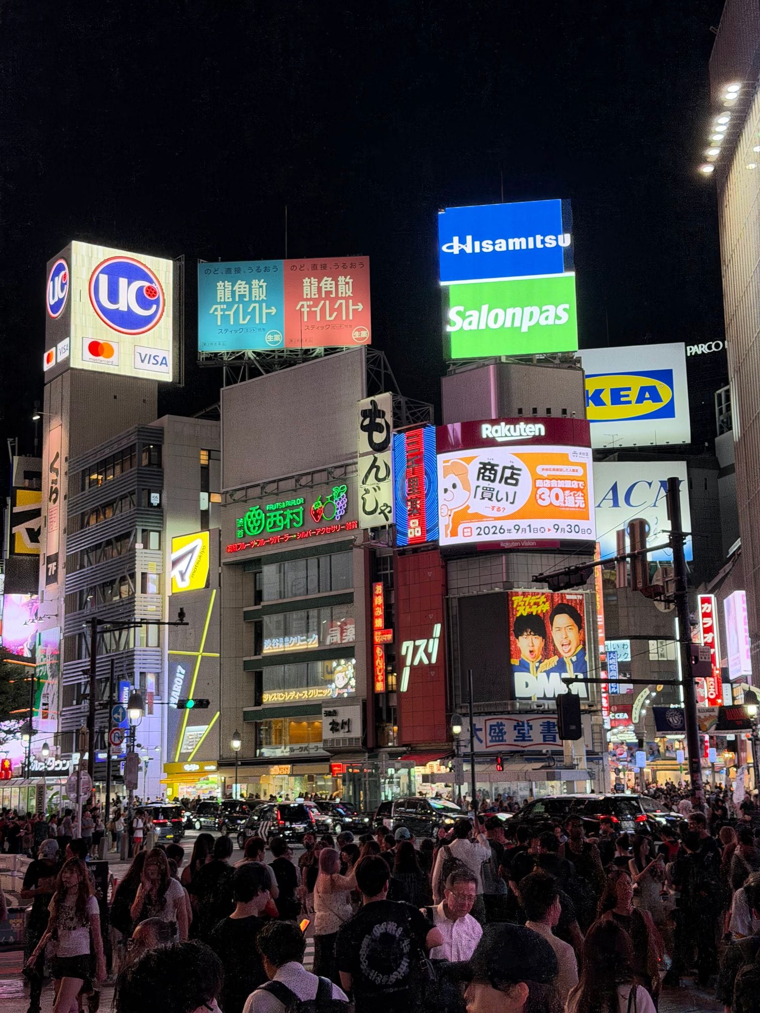 Shibuya Crossing at night